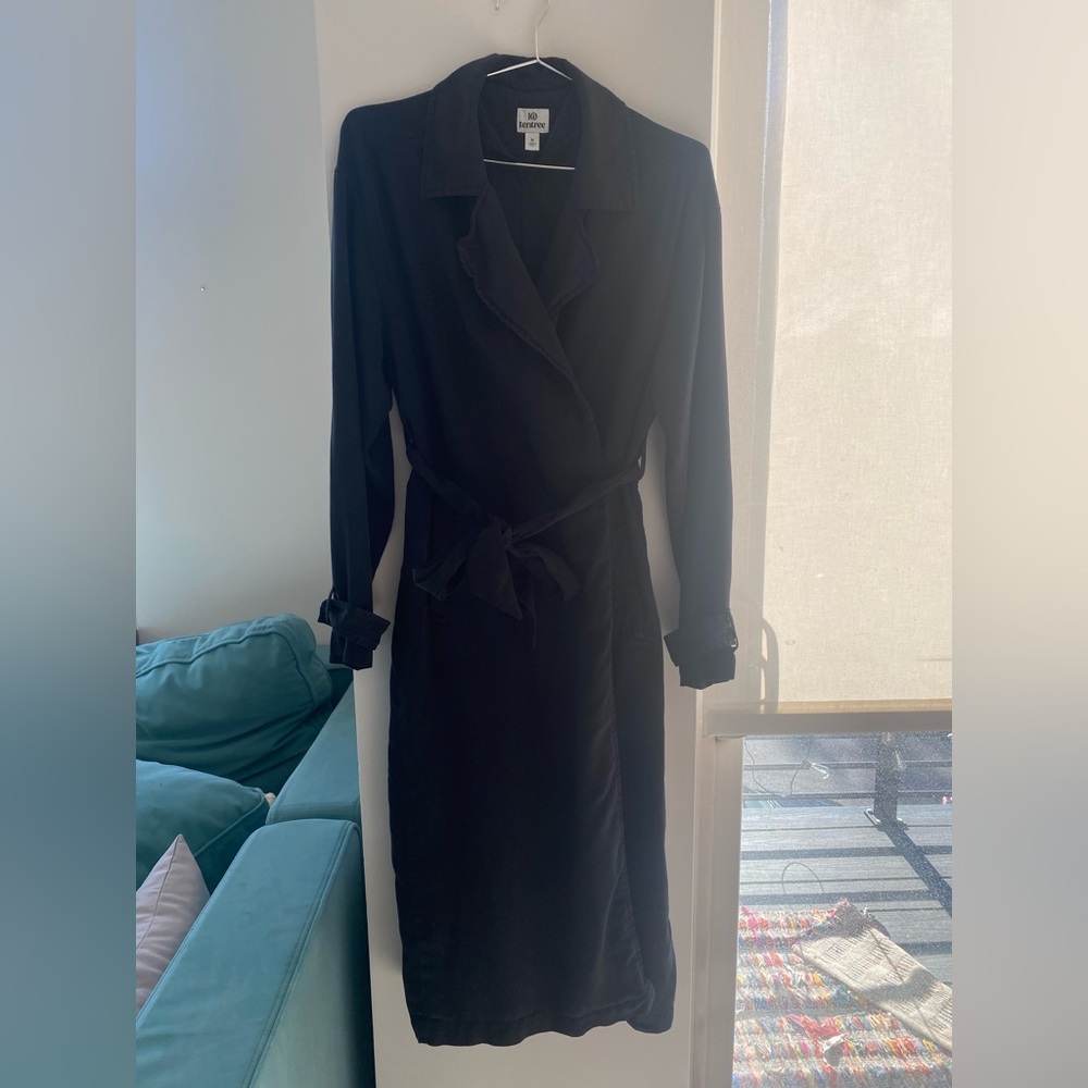 tentree tencel trench coat